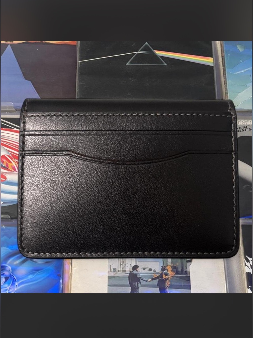 Coach Black Leather Card Case with Silver 'C' Accent - Picture 3 of 3
